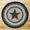 Earth Rugs Blue Star Printed Round Swatch 80-312BS